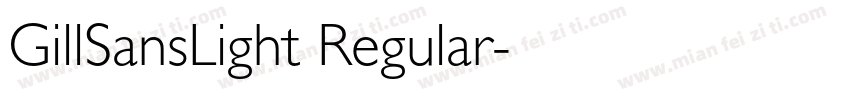 GillSansLight Regular字体转换